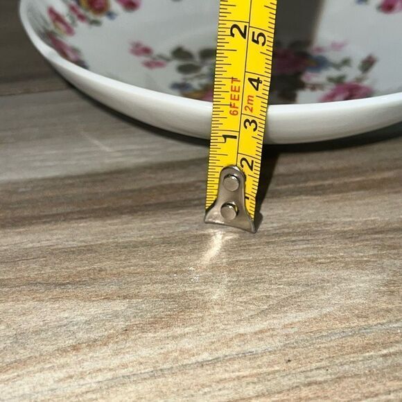 Vintage Limoges Floral Rose Porcelain Bowl White Pink And Green Made In France - Picture 9 of 11